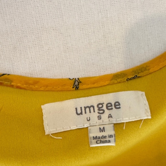 Umgee Yellow Blue Patterned Mini Dress - Picture 2 of 2